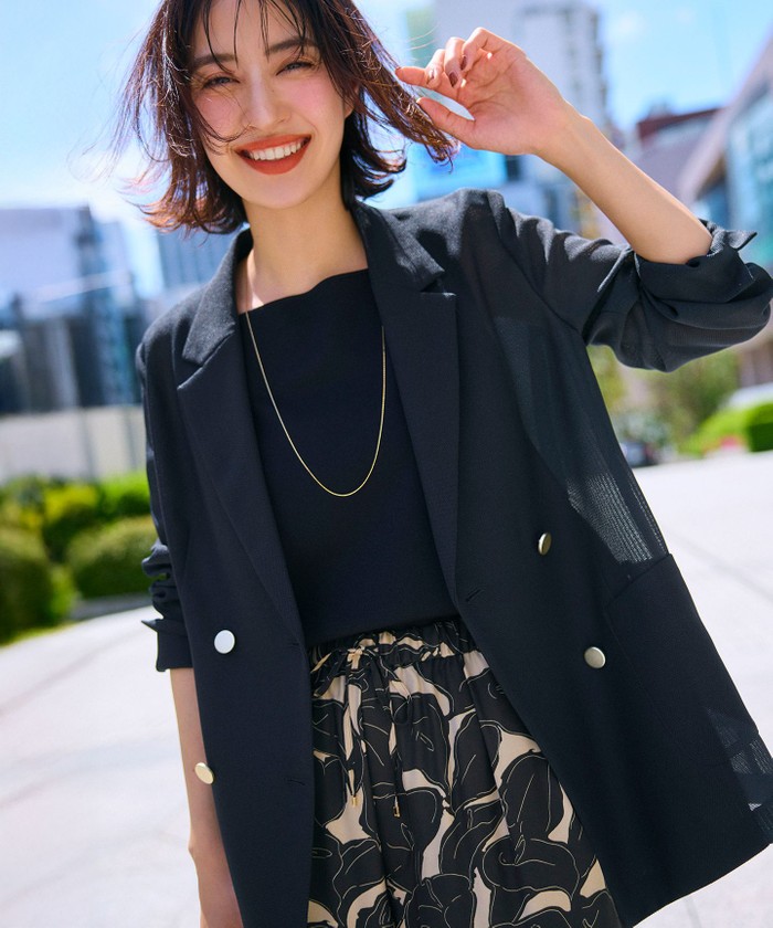 anySiS 【吸水速乾・洗える】シアーメッシュ ジャケット 吸水速乾・洗える】シアーメッシュ ジャケット(508154839