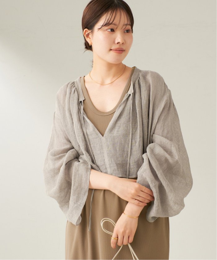 plage プラージュ　LINEN Gather ブラウス plage ブラウス（LINEN Gather ブラウス（シャツ／ブラウス