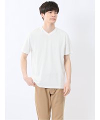 TAKA-Q/タカキュー TAKA－Q リンクスダイヤ柄ジャガード Vネック半袖Tシャツ/508155084