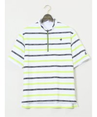 GRAND-BACK/グランバック GRAND－BACK 【大きいサイズ】ルコックスポルティフ ゴルフ/le coq sportif GOLF ボーダー柄 ハーフジップ 半袖Tシャツ/508155090