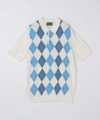 SHIPS MEN/ALANPANE: 16ゲージ アーガイルチェック コットン ニット ポロシャツ/508155104