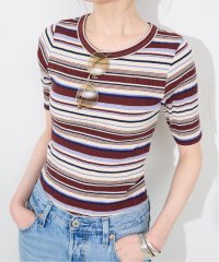SLOBE IENA/ランダムリブマルチボーダーTEE/508155139
