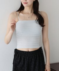 BLUEEAST/ブルーイースト BLUEEAST カップ付きシャーリングキャミソール/508155240