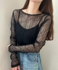 LAUIR/ラウアー LAUIR バックオープンワッシャーシアートップス/508155323