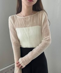 LAUIR/ラウアー LAUIR バックオープンワッシャーシアートップス/508155323