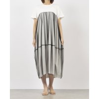 EGLANTINE/エグランティーヌ EGLANTINE チュール切り替えワンピース 半袖/508155356