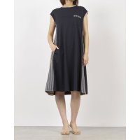 EGLANTINE/エグランティーヌ EGLANTINE サイドストライプ素材切り替え フレンチスリーブワンピース/508155360