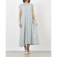 BRODIAEA/ブローディア BRODIAEA 細プリーツノースリーブロングワンピース ベルト付き/508155367