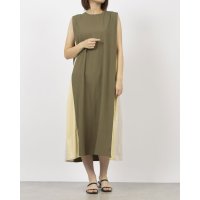 Anna Nicola/アンナニコラ Anna Nicola 配色ロングワンピース サイド切り替え 脇ラメテープ ノースリーブ/508155378