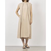Anna Nicola/アンナニコラ Anna Nicola 麻混パイピングノースリーブワンピース/508155379