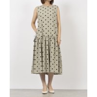Anna Nicola/アンナニコラ Anna Nicola フロッキードットノースリーブワンピース/508155380