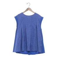 Anna Nicola/アンナニコラ Anna Nicola シアサッカーノースリーブドット切り替えAラインチュニック【日本製】/508155381