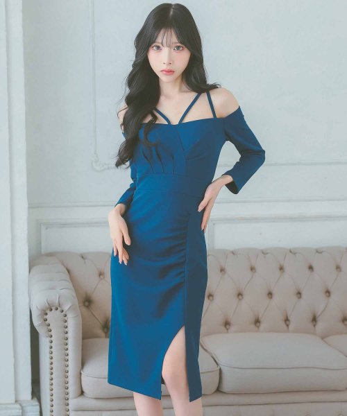 ティカ Tika キャバドレス [韓国ドレス] オフショルダー コード 