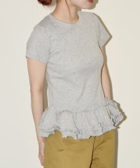 VIVIDLADY/ビビッドレディ VIVIDLADY 裾フリル 半袖Tシャツ スリムフィット/508155412