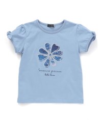 BeBe/袖リボンフラワープリント天竺半袖Tシャツ(90~160cm)/508128452