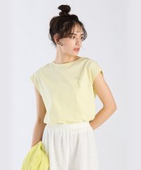 To b. by agnes b./グリッターロゴフレンチスリーブTシャツ/508140173