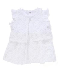 BeBe Petits Pois Vert/立体花レースノースリーブカーディガン+バルーンスカートワンピースセットベビー(8/508144860