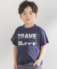 BeBe Petits Pois Vert/サガラ刺しゅうロゴ天竺Tシャツ(95~150cm)/508144873
