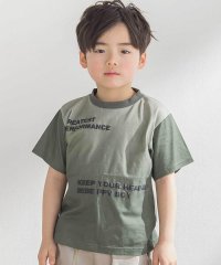 BeBe Petits Pois Vert/メッセージプリント切り替え天竺Tシャツ(95~150cm)/508144875