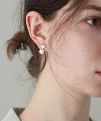 J by blue/ジェーバイブルー J by blue クリアハート淡水パールピアス/ silver925/508155504
