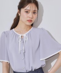 Couture Brooch/【きれいめ・二の腕カバー・通勤】配色フレア2WAYブラウス/508156054
