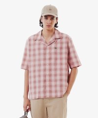 LACOSTESPORTS MENS/ラコステ LACOSTE リネンブレンドオープンカラーオンブレチェックシャツ/508156089