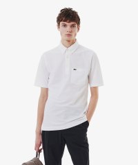 LACOSTESPORTS MENS/ラコステ LACOSTE 鹿の子地切り替え同色ストライプボタンダウンポロシャツ/508156093