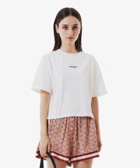 LACOSTESPORTS LADYS/ラコステ LACOSTE ワイド＆ショートネームステッチTシャツ/508156096