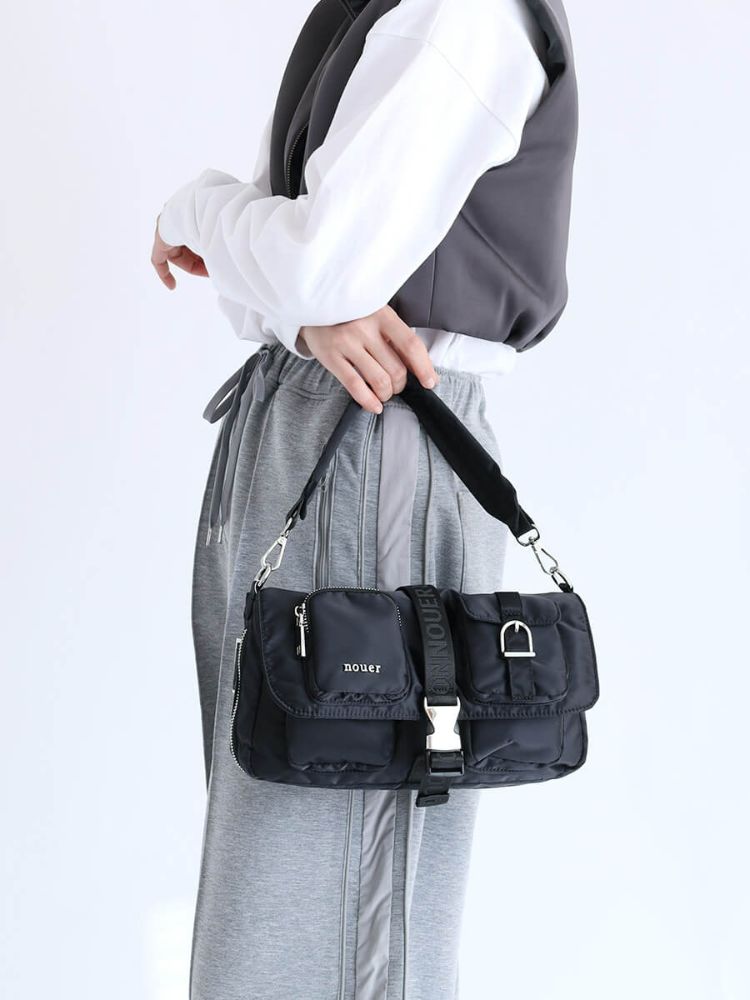 nouer ヌエール シルバー ショルダーバッグ 3way