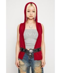 LAGUA GEM/SLEEVELES HOODIE カーディガン/508156353