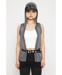 LAGUA GEM/SLEEVELES HOODIE カーディガン/508156353