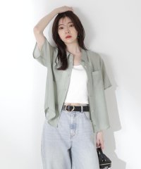 PROPORTION BODY DRESSING/タイ付きシアー半袖シャツ/508156429