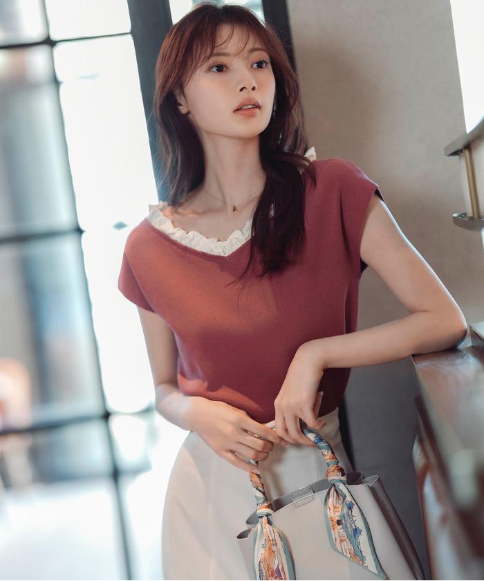 み*読様 プロポーションボディドレッシング レース　ロングワンピース・ドレス 新品】プロポーションボディドレッシング レース付きティアード