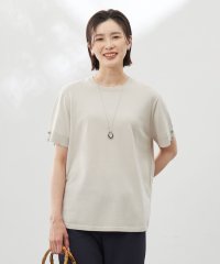 J.PRESS LADIES（LARGE SIZE）/【洗える】COTTON POLYESTER 袖ボタン ニット/508158287