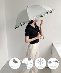 ALWAYS GOOD TIME NEW BASIC STORE/オールウェイグッドタイムニューベーシックストア ALWAYS GOOD TIME NEW BASIC STORE 【一級遮光・晴雨兼用】別注 UVフリルドーム日/505932803