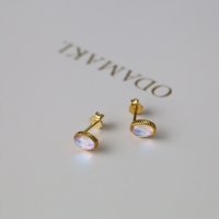 Noelmarket/ノエルマーケット Noelmarket ピアス 金属アレルギー対応 ムーンストーン つけっぱなし 小さめ シンプル 両耳用 レディース アクセサリー/507717950
