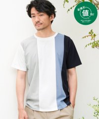 ikka/【接触冷感／吸水速乾】マルチファンクション縦切り替えTシャツ/507991455