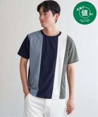 ikka/【接触冷感／吸水速乾】マルチファンクション縦切り替えTシャツ/507991455