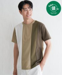 ikka/【接触冷感／吸水速乾】マルチファンクション縦切り替えTシャツ/507991455