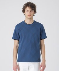 BLACK LABEL CRESTBRIDGE/ブリスターバイアスシャドーチェックTシャツ/508082081