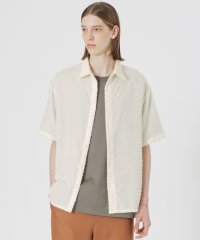 LOVELESS　MENS/シアーシャギージオメトリックハーフスリーブシャツ/508132628