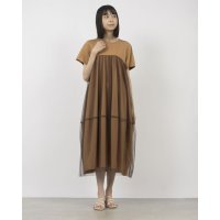 EGLANTINE/エグランティーヌ EGLANTINE チュール切り替えワンピース 半袖/508155356