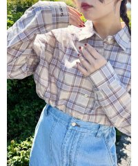 SM2/刺繍入りチェックシャツ/508159262