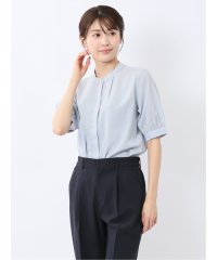 m.f.editorial/バンドカラー パフスリーブ 比翼ブラウス/508159270