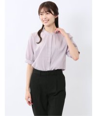 m.f.editorial/バンドカラー パフスリーブ 比翼ブラウス/508159270