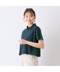 Liliane Burty ECLAT/【S・Mサイズ】ウォッシャブル天竺ドット×ボーダーTシャツ/508159273