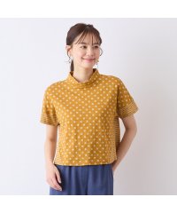 Liliane Burty ECLAT/【S・Mサイズ】ウォッシャブル天竺ドット×ボーダーTシャツ/508159273