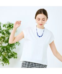 Liliane Burty ECLAT/【S・Mサイズ】綿天竺×フライス　フレンチスリーブTシャツ/508159349