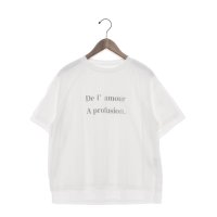EGLANTINE/エグランティーヌ EGLANTINE チュールレイヤードロゴTシャツ 半袖カットソー ラグランスリーブ/508159601