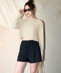 OSYAREVO/オシャレボ OSYAREVO 【紫外線カット率99.9％以上】ショート丈 ラッシュガード 付き ビキニ 水着 セットアップ 体型カバー 4点セット 【返品不可商/508159665